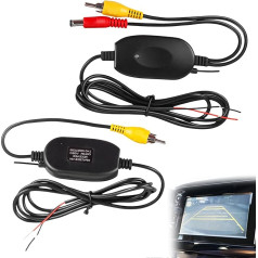 Car 2.4G Wireless Colour Video Transmitter and Receiver, Car Transmitter Receiver for Vehicle Backup Camera, Car Wireless Receiver for Car Camera, 12 V Colours Video Transmitter