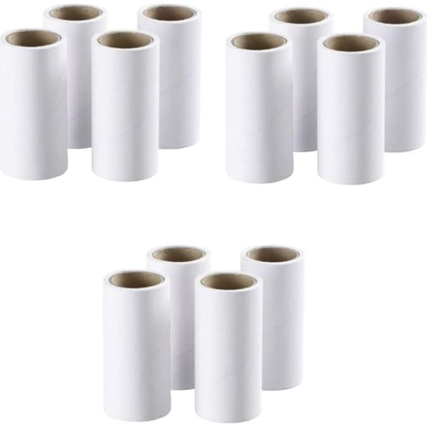 IKEA Bästis 3 x 4pcs White ABS Manual Lint Remover Lint Brush Replacement Roller