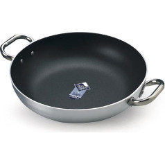 Pentole Agnelli Family Cooking Aluminium Crystal Omelette Pan With 2 Handles, Diameter 36 Cm.