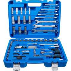 BGS 2299 Socket Set, Silver/Blue, 1/4