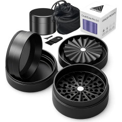 Toothless Premium Crush Core Pro 2.0 Grinder | Patented Crusher Made of Anodised Aluminium | 63 mm Herb Mill with 4-Piece Structure for Dry Herbs & Spices
