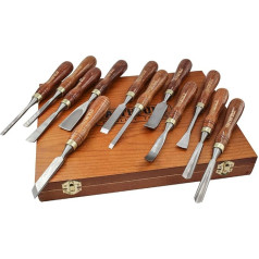 Faithfull WCSET12 12-Piece Woodcarving Set in Case