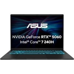 ASUS V16 V3607VM Gaming Laptop | 16 Inch WUXGA 16:10 144Hz IPS Display | Intel Core 7 240H | 16GB RAM | 1TB SSD | NVIDIA RTX 5060 | Win11 Home | QWERTZ | Black | 3 Months GamePass