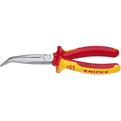 Knipex Tools 26 28 200 SBA Angled Long Nose Pliers - 1,000V Insulated