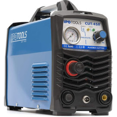 IPOTOOLS Plasma Cutter CUT-45R - Plasma Cutting Device 45A up to 12 mm Cutting Capacity Inverter Welding Machine Plasma Cutter with IGBT / HF Ignition / Blue / 230 V
