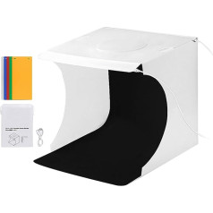 Mini Photo Studio Light Box, Cinema Light Box, Portable Folding Photography Light Tent Kit with 6 Types of Colour Background Photo Box for Small Size Products Display (6-Colour)