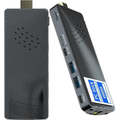 Mini PC Stick Win 11 Pro, Fanless Mini Computer, Celeron J4125 8GB 256GB eMMC 2.7GHz, USB-C, USB3.0 X 2, RJ45 Gigabit Ethernet 4K 60Hz, WiFi BT 5.2 HDMI 2.0 for Business, Home, Office