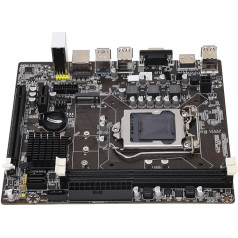 Gaming Motherboard DDR3, 1155 Pins 2 DDR3 100M Mining Motherboard Supports Corei7, I5, I3 (LGA1155) Core Processors, Supports Digital High Definition Video Output