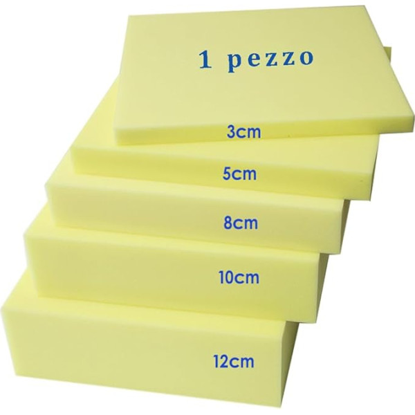 Hochdichte Schaumstoffpolsterung, rechteckiger Polyurethan-Schwamm für Couchkissen, Sofa-Rückenlehne und Matratzenpolster, zuschneidbar, 8 cm dick, 80 x 30 cm