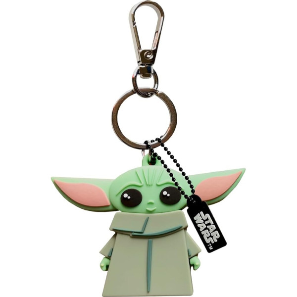 WONDEE Star Wars Mandalorian Baby Yoda [ 2 in 1 Schlüsselanhänger + USB Stick Lustig 32gb ] Grogu Figuren - Offizielle Disney Star Wars Merch, Star Wars Geschenke für Kinder, Frauen und Männer