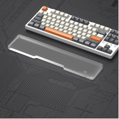 MAMBASNAKE Wrist Rest for Keyboard, Ergonomic Acrylic Keyboard Pad for TKL 80% Keyboard - Keyboard Wrist Rest for Office/Games/Typing/Laptop - Premier Clear Acrylic - Non-Slip Rubber Feet