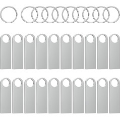 USB Stick 16 GB Pack of 20 ABLAZE Mini Memory Stick Waterproof 16 GB USB Sticks Metal Pack of 20 for Laptop, Computer, TV, Car