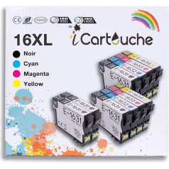 icartouche Compatible Ink Cartridge for Epson 16XL T1636 for Epson Workforce WF2010W WF2510WF WF2520NF WF2530WF WF2540WF WF2630WF WF2650DWF WF2660DWF WF2750DWF WF2760DWF (4BK 2C 2M 2Y)