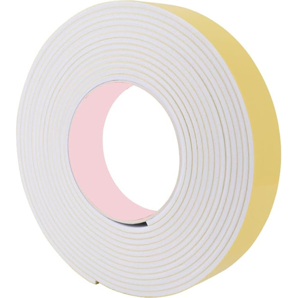NEZIH 2 Stück Stoßfester Eva-Dichtungsschaumstreifen, Länge 2 M, Breite 25–50 Mm, Dicke 8 Mm Zum Abdichten Von Fensterspalten/White/50Mmx2M