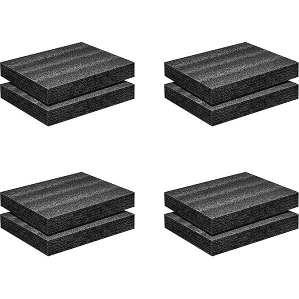 TsoLay 8 x polyethylene foam 16 x 12 x 2 inch polyethylene foam board, thick foam padding, foam inserts for crafts, polyethylene foam padding