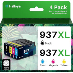 937e 937XL Multipack Printer Cartridges with Chip Compatible with HP 937 XL Cartridges for HP Officejet Pro 9110b 9720b 9130b 9720 9730 Printer (Pack of 4)