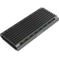 AISENS ASM2-RGB011GR Caja Externa para Hard Disk SSD M.2 SATA/NVMe USB-C