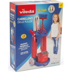 Vileda Small Household Cart for Kids, Imitation Toy for Little Helpers, Promotes Creative Play, Iconic Replica with Original Accessories, Suitable for Ages 3+