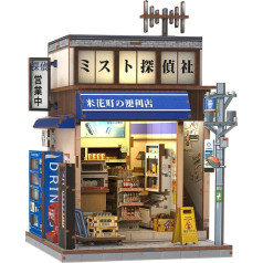 CUTEBEE Book Nook Kit - Dollhouse in Japanese Style, DIY Wooden Miniature House for Adults, Living and Bookshelf Decoration, Unique Gift for Family and Friends