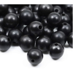 200pcs 6mm Natural Sandalwood Round Beads Beautiful Craft Handmade Polished Spacer Beads for Bracelets DIY Jewelry Making Ebony (200pcs) 10mm Diameter