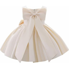 Flower Girl Bowknot Tutu Dress for Children Baby Wedding Bridesmaid Birthday Party Pageant Formal Dresses Toddler First Christening Christening Dress, Rose Gold
