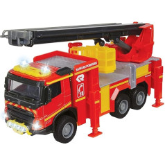 Majorette - Grand Series Volvo Fire Engine 19 cm (1:43 Scale) Sounds and Lights from 3 Years 21371300002, 7/213713000002, Red