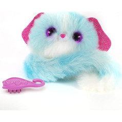 Bandai - Pomsies - Lulu - White/Blue Puppy - Interactive Cuddly Toy that can be attached anywhere - 82844