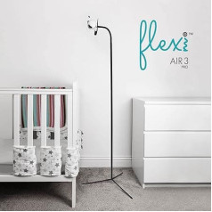 Flexi Air 3 (Tripod Base) Universal Freestanding Baby Monitor Holder Baby Video Monitor Shelf with Flexible Hose Camera Stand for Children's Room Compatible with Most Baby Monitors Black