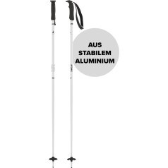 ATOMIC Cloud Ski Poles - High Quality Aluminium Ski Pole - Ergonomic Handle for More Grip - Pole with 60 mm Piste Plate - Beginner Poles