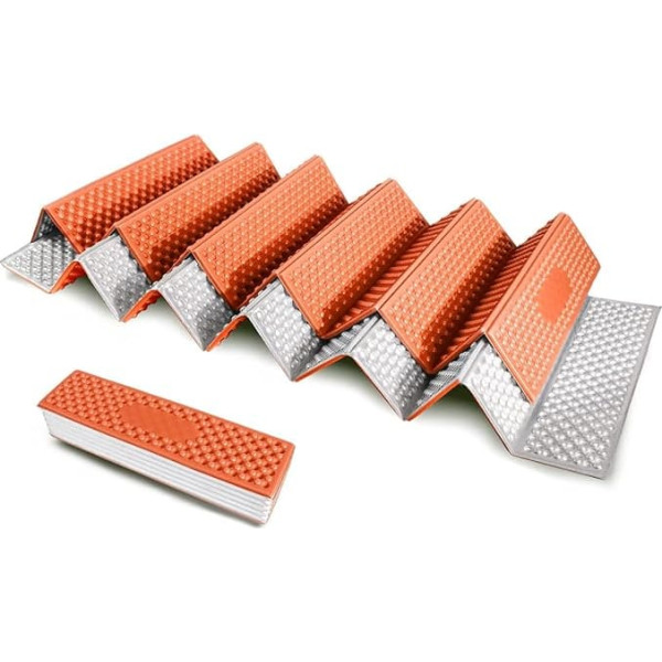 Orange Foam Sleeping Pad, Folding Sleeping Mat, Waterproof, Closed Cell Foam Pad, for Compact Storage, Superior Insulation, Foldable and Portable for Hiking and Camping