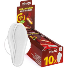 THERMOPAD Sohlenwärmer - DAS ORIGINAL: 5, 10 oder 30 Paar Wärmepads (erhältlich in 5 Größen) - Einlegesohle für 9 Stunden Wärme I Fußwärmer Pads I Extra warme Wärmesohle für Schuhe & Skischuhe