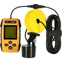 BlissfulAbode Fischfinder, 100 m Tiefe mit 45 Grad Sonar-Technologie, kabelgebundener Unterwasser-Fischdetektor für Süß- und Salzwasserangeln, mit Echtzeit-Bildschirm und Alarmfunktion