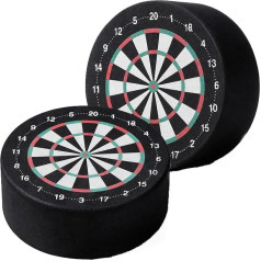 2PCS 10cm Mini Dart Dock Set Universal Halterung Für Soft & Steeltip Darts, Platzsparender Dartständer Mit Mini Zielscheibe, Professionelles Dartscheibe Zubehör, (Schwarz)