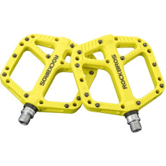 RockBros Nylon Composite Flat Mountain Bike Pedals, 9/16, 3-Bearing, Non-Slip, Waterproof, Anti-Dust