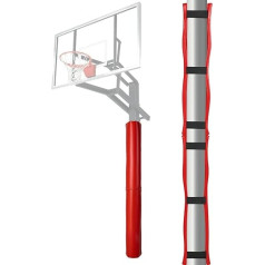 VEVOR Basketball Pad (180cm High) Padding Compatible with Square Bars (40x40 to 115x115mm) and Round Poles (Outer Diameter 50-160mm) Protective Padding for Garage Red