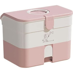 First Aid Kit, First Aid Box, Medical Box with Drawer, Household, Three-Layer Portable First Aid Box, Storage Box, Medicine Box, 12.59 Inch First Aid Kits (C)