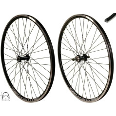 Redondo 27.5 Inch Wheel Set Rear Wheel + Front Wheel Hollow Chamber Rim QR Black