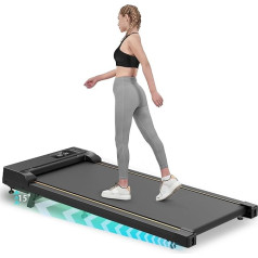 Treadmill with 15% Incline, Treadmill for Home with Remote Control and LED Display, 2.5 HP Walking Pad with Incline for Home Office, 1-6 km/h, 120 kg Capacity