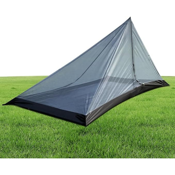 Netz-Zelt für den Außenbereich, 2 Personen, Camping-Netzbett, tragbar, leicht, feinste Löcher, Campingzelt, Netz mit Reißverschluss für Wandern, Rucksackreisen, Terrasse, Campingbett