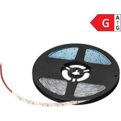 LED lente 12V, 2835, 120L/m, 760lm/m, 9,6W/m, IP63, 3000K, 5m