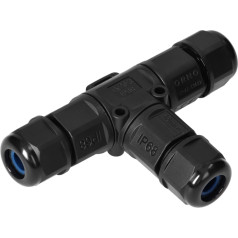 Kabeļu T-veida savienotājs ar ātrdarbīgu savienotāju IP68, 3x4mm2, 400V/16A