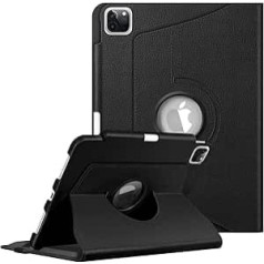 Fintie Case for iPad Pro 11 Inch 4th Generation/3rd Gen/2nd Gen (2022/2021/2010 Model) with Pencil Holder - Protective Cover with 360 Degree Rotating Stand and Auto Sleep/Wake Function, Black
