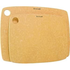 BESTCOOK Wood Fibre Chopping Boards Set of 2, Dishwasher Safe, High Density, Antiporous, BPA Free, Knife Friendly, Ideal for Cutting Meat, Vegetables, Cheese and Bread