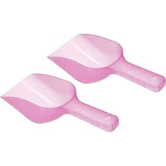 PATIKIL 2 Pcs Plastic Ice Scoop 15 x 8.4 x 6.1 cm Kitchen Bar Party Pink
