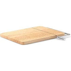 Continenta Cheese Slicer Cheese Cutting Board Cheese Board Rubberwood Or Acacia Wood Size: 9.45