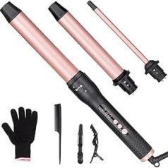 3 in 1 Curling Iron Set, Curling Brush Curling Iron Set
