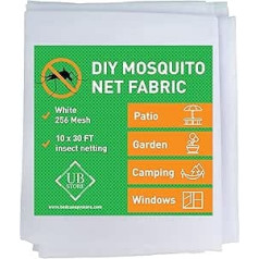 White Mosquito Net 3 x 9 m Net | Insect Net for Garden Ceiling, Patio, Outdoor & Window | Insect Protection Net Fine Mesh | Garden Net Mesh Screen Net