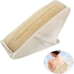 Natural Loofah Sponge, Loofah Body Pad with Back Strap, Exfoliating Body Washer, Loofah Sponge Brush, Skin Exfoliating Pads, Bath Sponge, Deep Cleansing of the Skin Body for Bath (Back Washer)