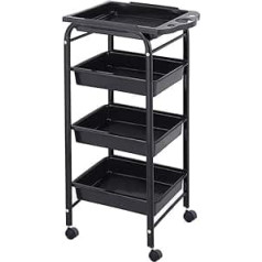 Multifunctional Storage Trolley, Recycling Vehicles, 4 Drawers, Hairdressing Salon, Beauty Trolley, Trolley, Hairdressing Tool, Car with Wheels Shelf, 35 x 30 x 80 cm, Collection Vehicles, S