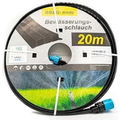 RB&G Irrigation Hose / Spray Hose 20 m Black with Connections / Ready to Start